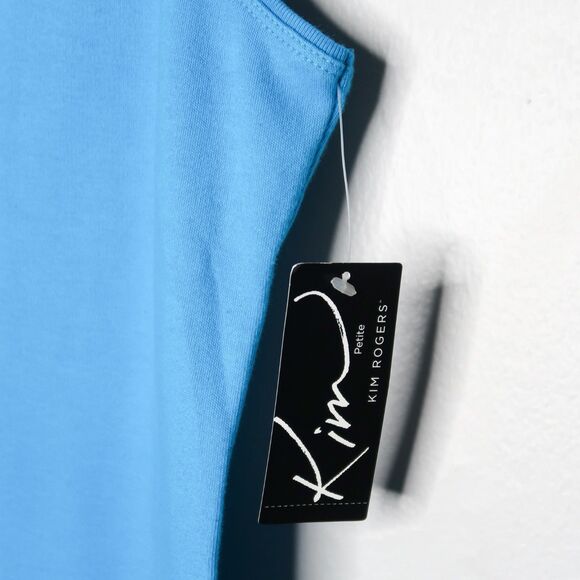Kim Rogers Womens Tank Top Size PXL Blue Turquoise Office Career Minimalist - Picture 6 of 7